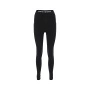 Elegante zwarte stretchleggings Paco Rabanne , Black , Dames