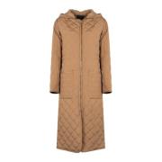 Eenvoudige stijl met afneembare capuchon Pinko , Beige , Dames