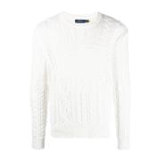 Mesh Villa Sweater Polo Ralph Lauren , White , Heren