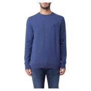 Klassieke Gebreide Crewneck Sweater Polo Ralph Lauren , Blue , Heren