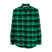 Groen Geruite Flanellen Overhemd Polo Ralph Lauren , Green , Heren