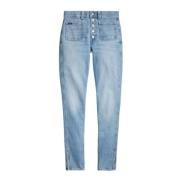 Hoge taille knoopsluiting skinny jeans Polo Ralph Lauren , Blue , Dame...
