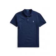 Slim Fit Korte Mouw Polo Voorjaar Navy Heather Polo Ralph Lauren , Blu...