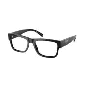 Verhoog je stijl met zwarte montuurbrillen Prada , Black , Unisex