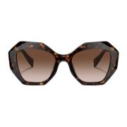 Geometrische zonnebril voor modebewuste vrouwen Prada , Brown , Dames