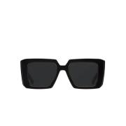 Vierkante Tortoise Frame Zonnebril Prada , Black , Dames