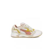 Mesh Leren Sneakers Puma , White , Heren