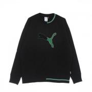 Zwarte Crewneck Sweatshirt Streetwear Puma , Black , Heren