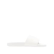 Stijlvolle witte logo print instap sandalen Ralph Lauren , White , Her...