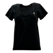 Zwarte Dames T-Shirt van Hoge Kwaliteit Ralph Lauren , Black , Dames