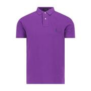 Paarse Katoenen Polo met Logo Borduursel Ralph Lauren , Purple , Heren