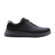 Stijlvolle Veterschoenen voor Mannen Skechers , Black , Heren