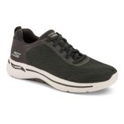 Zwarte Veterschoenen van Textiel Skechers , Black , Heren