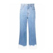 Tie-Dye Cropped Jeans Stella McCartney , Blue , Dames