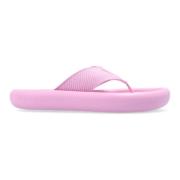 Air Slides Rubberen Zool Logo Detail Stella McCartney , Pink , Dames
