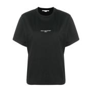Zwart logo-print T-shirt Stella McCartney , Black , Dames