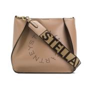 Schoudertas met Logo en Geperforeerd Detail Stella McCartney , Beige ,...