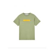 Sage Green T-Shirt met Micro Graphics Two Print Stone Island , Green ,...