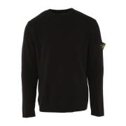 XL Zwarte Katoenen Trui voor Heren Stone Island , Black , Heren