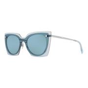 Blauwe Cat Eye Zonnebril voor Vrouwen Swarovski , Blue , Dames