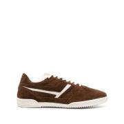 Luxe Suede Lage Sneakers Tom Ford , Brown , Heren