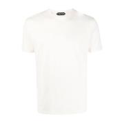 Beige Aw23 Heren T-shirt - Stijlvol en Comfortabel Tom Ford , Beige , ...