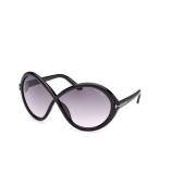 Zwarte zonnebril met gradient rookglas Tom Ford , Black , Unisex