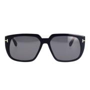 Vierkante zonnebril met grijze rookglazen Tom Ford , Black , Unisex