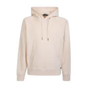 Crème Sweatshirt met Rits en Capuchon Tom Ford , Beige , Heren