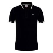 Zwarte Tipped Stretch Polo Shirt Tommy Hilfiger , Black , Heren