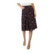 Bloemenprint Viscose Rok Tommy Hilfiger , Blue , Dames