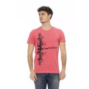 Action Pink Ronde Hals T-Shirt Trussardi , Pink , Heren