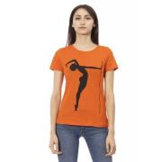 Action Orange Korte Mouw T-shirt Trussardi , Orange , Dames