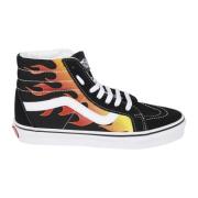 Rode Flame Sk8-Hi Reissue Sneakers Vans , Black , Dames