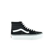 Zwarte canvas en suède Sk8-Hi 2.0 Sneaker Vans , Black , Dames