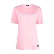 Stijlvolle Roze T-shirts Polos voor Vrouwen Versace , Pink , Dames