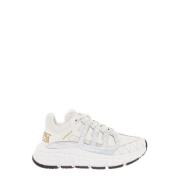 Witte Tiger Print Sneakers Versace , White , Dames