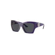 Paarse Sungles met Originele Accessoires Versace , Purple , Dames