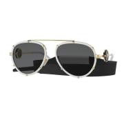 White Frame Sunglasses for Women Versace , White , Dames