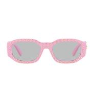 Biggie Ve4361 Zonnebril met Studs Versace , Pink , Unisex