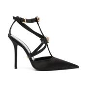 Zwarte Ribbon Cage Sandalen Versace , Black , Dames