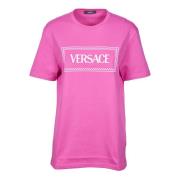 Metalen Pinafore T-shirts en Polos Versace , Purple , Dames