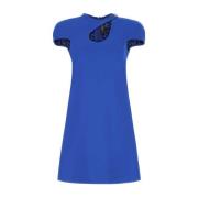 Mini elektrisch stretch crêpe jurk in elektrisch blauw Versace , Blue ...
