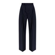 Plooivoorpantalon Victoria Beckham , Blue , Dames