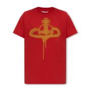 T-shirt met logo Vivienne Westwood , Red , Dames