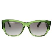 Transparante Groene Vierkante Zonnebril met Grijs Verloopglas Vogue , ...