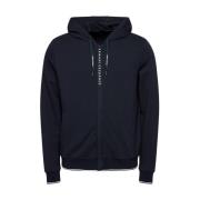 Zip door hoodie met logo Armani Exchange , Blue , Heren