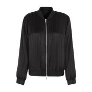 Elegante Zip-through Jas voor Vrouwen Armani Exchange , Black , Dames