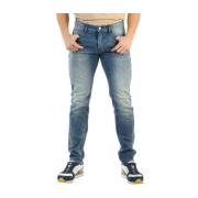 Slim Fit Versleten Jeans Armani Exchange , Blue , Heren