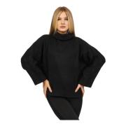 Zwarte trui met kabelgebreide details Armani Exchange , Black , Dames